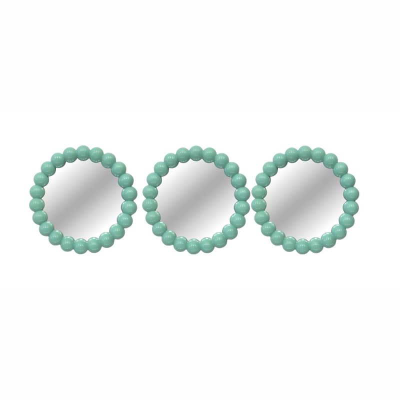 Set de 3 Espejos Circulares Decorativos para Pared Color Aqua