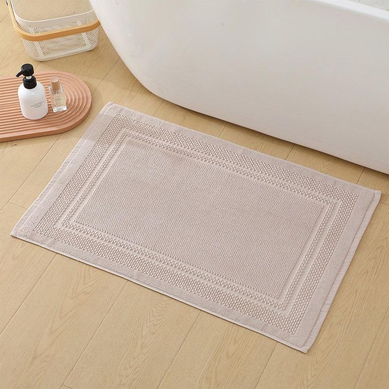 Alfombra de Baño Antideslizante Diseño Texturizado de 50 x 80 cm Color Beige