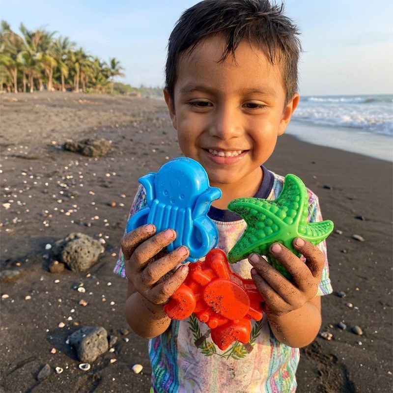 Set de 3 Moldes de Arena Figuras Marinas Multicolor