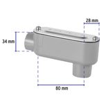 Caja Condulet de Metal Conexión LB 1/2 Plg