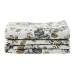 Set de Cortina para Baño con 12 Gancho Diseño Rosas Azules 180 x 180 Cm