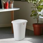 Basurero Plástico Sin Tapa Color Blanco de 11 Litros