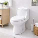 Sanitario de 1 Pieza Tipo Torre Asiento Elongado Blanco