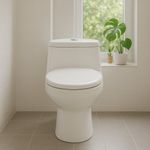 Sanitario de 1 Pieza Tipo Torre Asiento Elongado Blanco