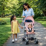 Carruaje Sombrilla de Unicornio con Plegado Compacto y Capota Color Rosa