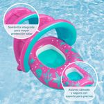 Flotador Inflable para Bebé con Techo Protector Colores Surtidos