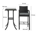 Set de Bar Aisha Ratán en Color Gris