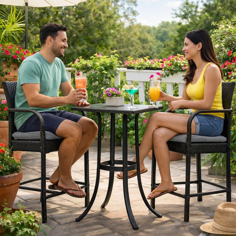 Set de Bar Aisha Ratán en Color Gris