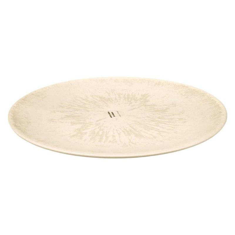 Plato de Cena Redondo Jaspe de 10.6 plg Color Blanco