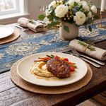 Plato de Cena Redondo Jaspe de 10.6 plg Color Blanco