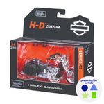 Motocicleta HD Custom a Escala 1:18 Plg Diseños Surtidos