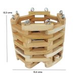 Maceta Octagonal Alta de Madera Teca No. 6