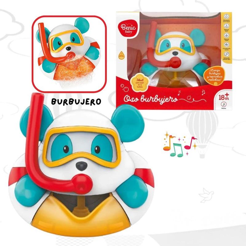 Juguete para Bañera Oso Burbujero Musical