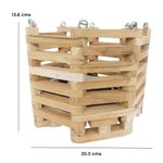 Maceta Octagonal Alta de Madera Teca No. 8