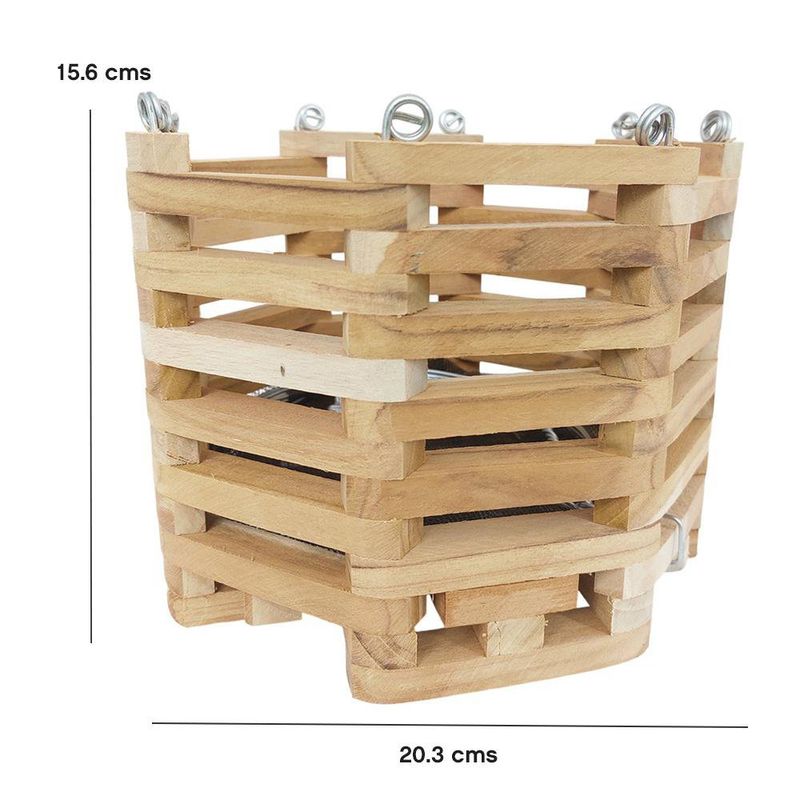 Maceta Octagonal Alta de Madera Teca No. 8