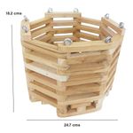 Maceta Octagonal Alta de Madera Teca No. 10