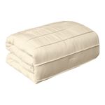 Set Edredón de 7 Piezas Tamaño King con Fundas y Sábanas Color Ivory