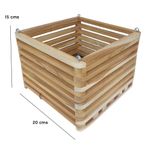 Maceta Cuadrada Alta de Madera Teca No. 8