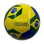 Pelota de Futbol No.5 Brasil Color Amarillo con Verde y Azul
