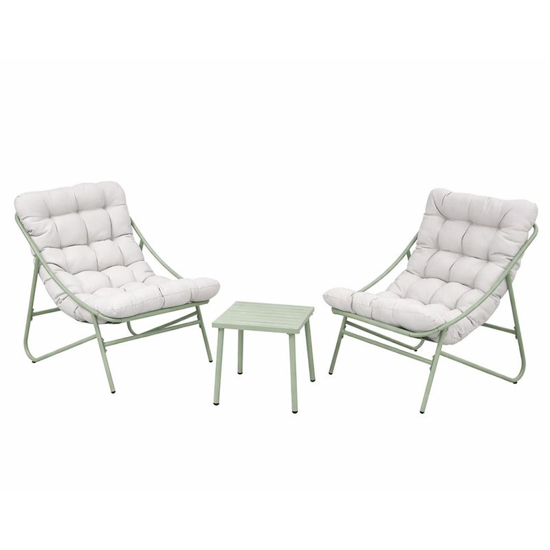 Set de Sillas y Mesa de 3 Piezas Kush Color Verde