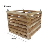 Maceta Cuadrada Alta de Madera Teca No. 6