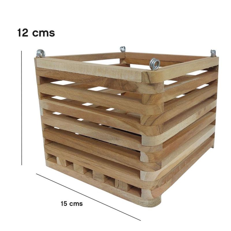 Maceta Cuadrada Alta de Madera Teca No. 6