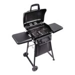 Churrasquera a Gas American Gourmet con 2 Quemadores y Mesas Laterales Color Negro