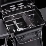 Churrasquera a Gas American Gourmet con 2 Quemadores y Mesas Laterales Color Negro