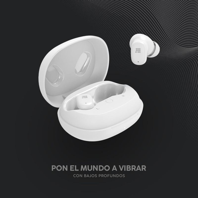 Audífonos Inalámbricos TWS Power Buds Color Blanco