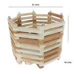 Maceta Octagonal de Madera Teca No. 12