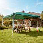 Toldo de Poliéster Color Verde de 3 x 4 x 2.5 Metros