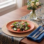 Plato de Ensalada Redondo Jaspe de 8.3 plg Color Terracota