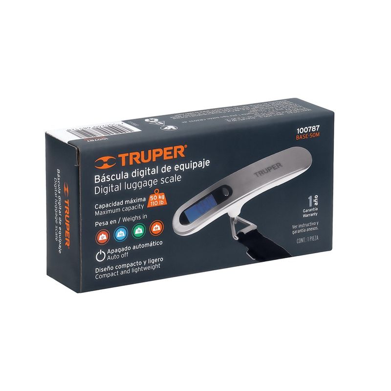 Báscula Digital Para Equipaje 50 Kg Compacta