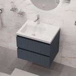 Vanity American Standard Cataluña de 80 cm con Lavamanos Integrado Color Azul Mate