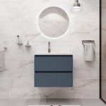 Vanity American Standard Cataluña de 80 cm con Lavamanos Integrado Color Azul Mate