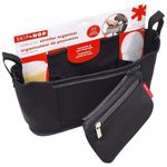 Organizador Aislante para Carruaje con Porta Botellas y Bolsa Removible Color Negro