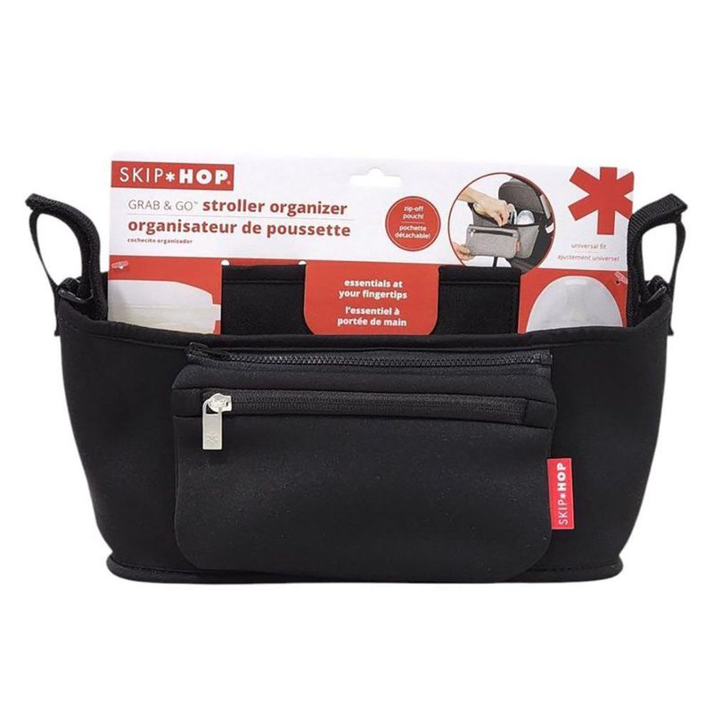 Organizador Aislante para Carruaje con Porta Botellas y Bolsa Removible Color Negro