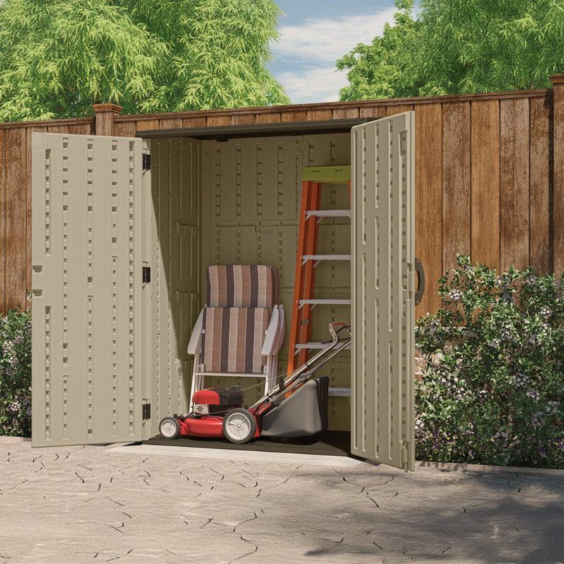 Bodega Vertical con 2 Puertas de Plástico Beige 71.52 x 53 x 32.5 Plg