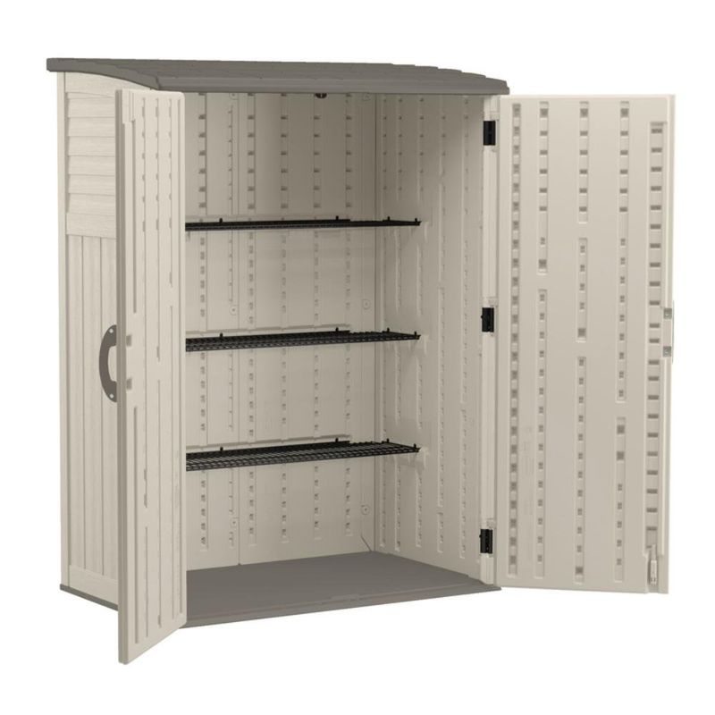 Bodega Vertical con 2 Puertas de Plástico Beige 71.52 x 53 x 32.5 Plg