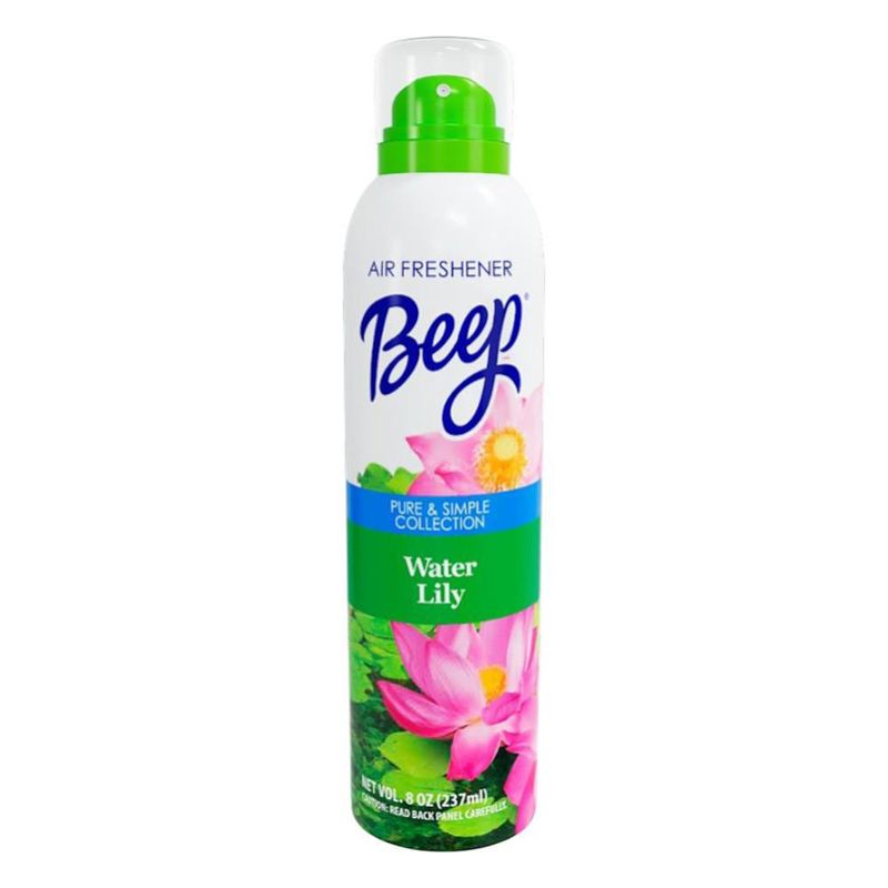Aromatizante en Aerosol Beep Aroma Lirio de Agua Sereno de 237 ml
