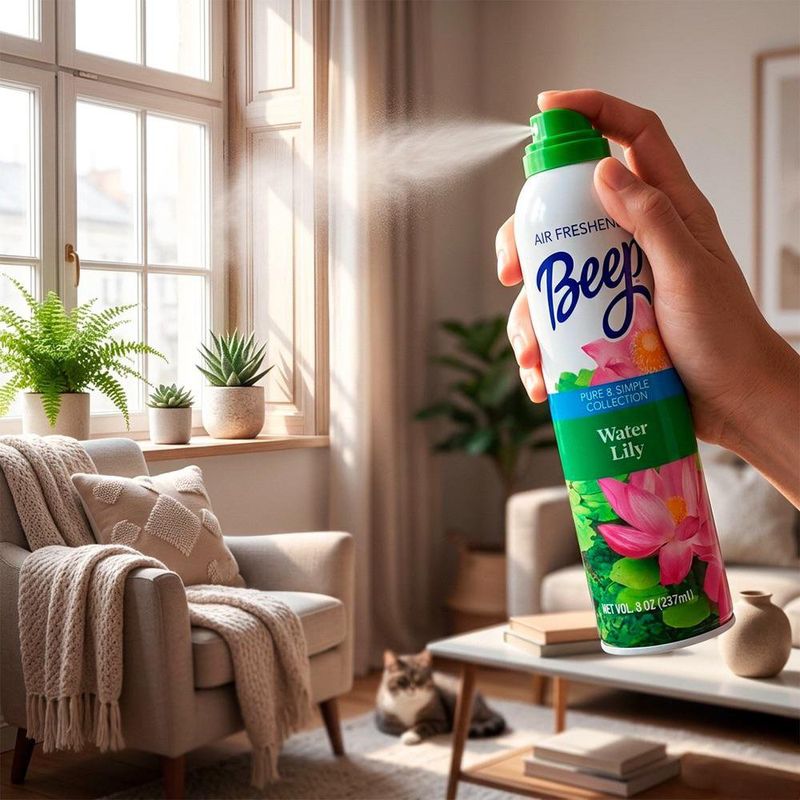 Aromatizante en Aerosol Beep Aroma Lirio de Agua Sereno de 237 ml