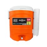 Hielera Termo Dispensador NYC Gorila Color Naranja de 10 Gal