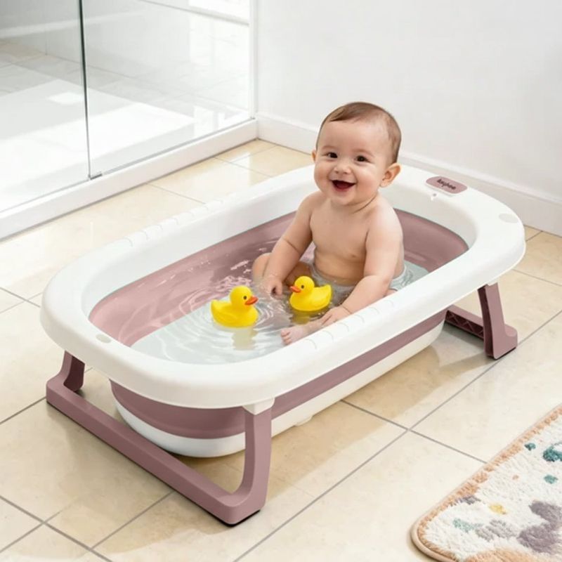 Bañera Plegable con Asiento Reductor Alana Color Rosado