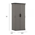 Bodega Vertical de Resina para Exterior Color Gris 72 x 32 x 32 Plg