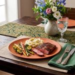 Plato de Cena Redondo Jaspe de 10.6 plg Color Terracota