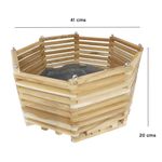 Maceta Octagonal de Madera Teca No. 16