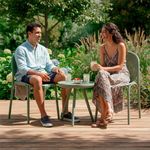 Set de Sillas con Mesa Exterior Winnie Verde 3 Piezas