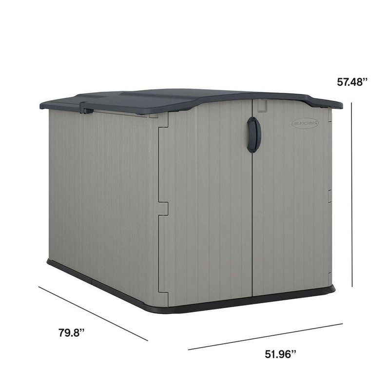 Bodega de Plástico Horizontal para Exterior Color Gris 52 x 57.5 x 80 Plg