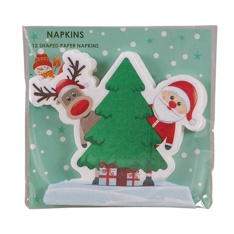 Set 12 Servilletas de Papel Navideñas de 33 x 33 cm Diseño Surtido