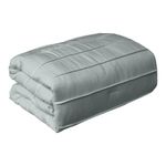 Set Edredón de 7 Piezas Tamaño Queen con Fundas y Sábanas Color Gris Claro